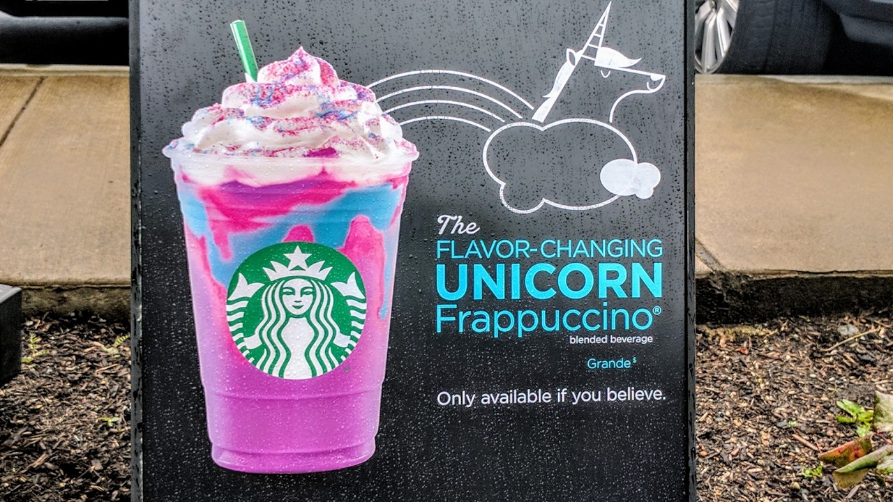 Unicorn Frappuccino Reaction