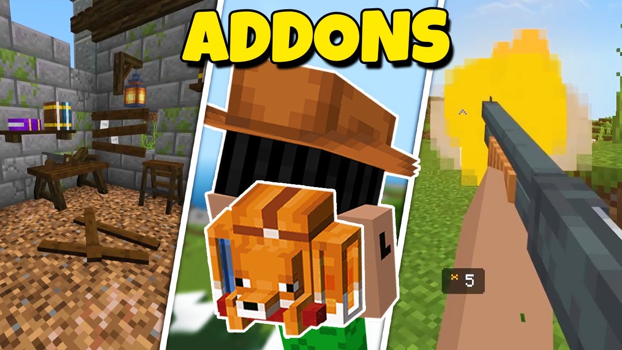 10 ADDONS para DEIXAR o seu MINECRAFT BEDROCK MAIS LEGAL - YouTube
