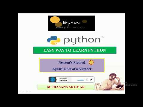 #10 Simple Python Program | Square Root of a Number using Newton's method