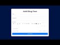 How to Integrate a Responsive Blog Post Form with HTML, CSS, JS, and Froala