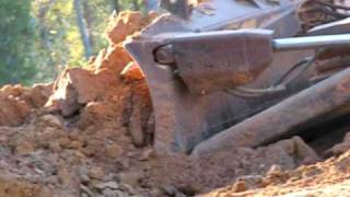 Case 1550 Dozer - Sunshine on a full load.