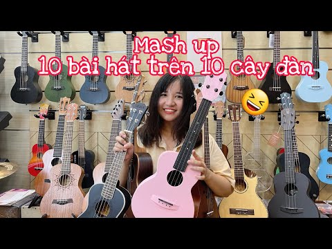 Video [Mash up] 10 bài hát trên 10 cây đàn Ukulele ???? Palm &... - youtube
