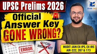 UPSC Prelims Wrong Answer Key