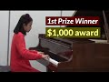 Dr. Hui Xu's Student / $1,000 Award / 1st Prize Winner in Piano Competition