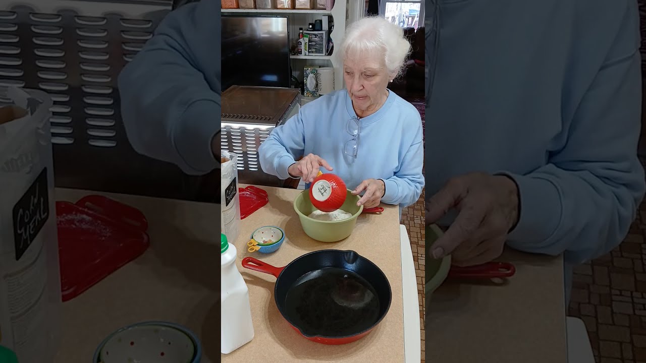 CAST IRON PAN of CORNBREAD