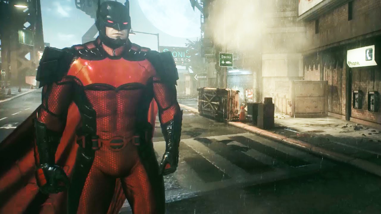 Batman Arkham Knight Justice League 3000 Batsuit Skin Gameplay (All HD) -  YouTube