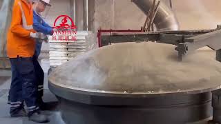 Pure zinc ingot melting and casting zinc alloy ingot production process
