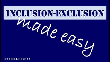 Inclusion-exclusion principle made easy