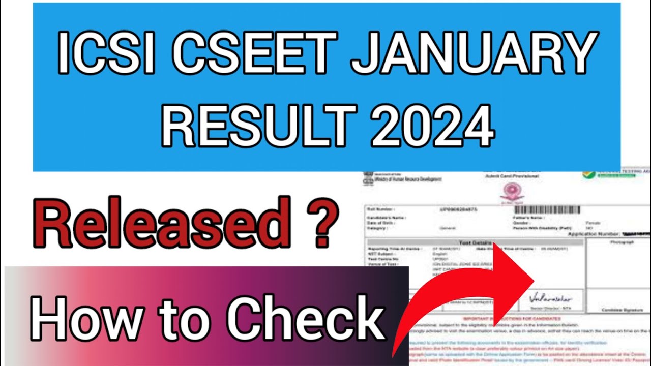 ICSI CSEET January Result 2024 How To Check ICSI CSEET Result 2024