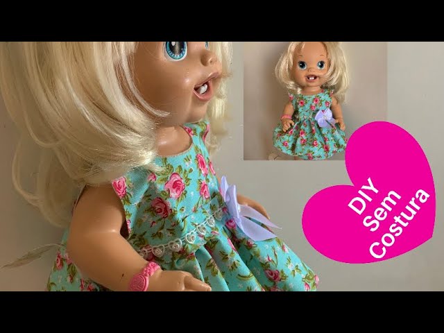 Como Fazer Macacão Sem Costura Para Barbie, Roupa Para Boneca, DIY