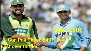 India vs Pakistan 1st ODI 2004 Karachi || Full Pakistan Innings Chasing 349 | Last over thriller.