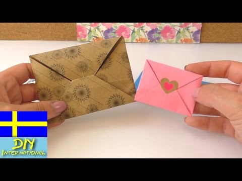 Vik ett sött origami kuvert | super enkelt och snabbt