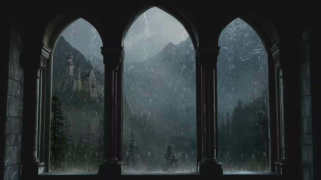 Peaceful Piano and Gentle Rain Ambience for Sleeping Relaxing and Meditation