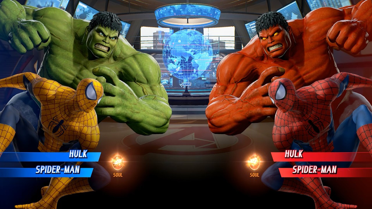 Yellow Venom & Yellow Spiderman VS Red Venom & Red Spiderman - Marvel vs Capcom Infinite