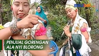 Viral Video Penjual Gorengan Berdandan ala Nyi Blorong Sambil Berkaraoke