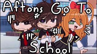 Afton Kids go to school||‼TW: Scissors & Blood ||Remake||Read Description||My AU||FNaF + Gacha