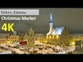 Walking to Tallinn Christmas Market, Europe best Christmas Market in 4K
