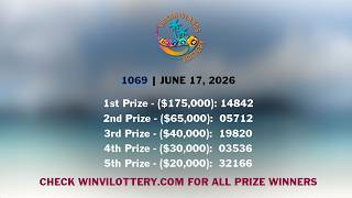 VI Lottery Drawing Results for #1069 2026 Employees of the Year Honorees Ticket - 6/17/2026