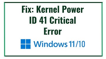 Fix Random Shutdown  | Kernel Power, Event ID 41 In Windows 10/11