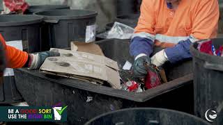Be a Good Sort - yellow recycling bin video