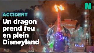 En plein spectacle, un dragon prend feu à Disneyland