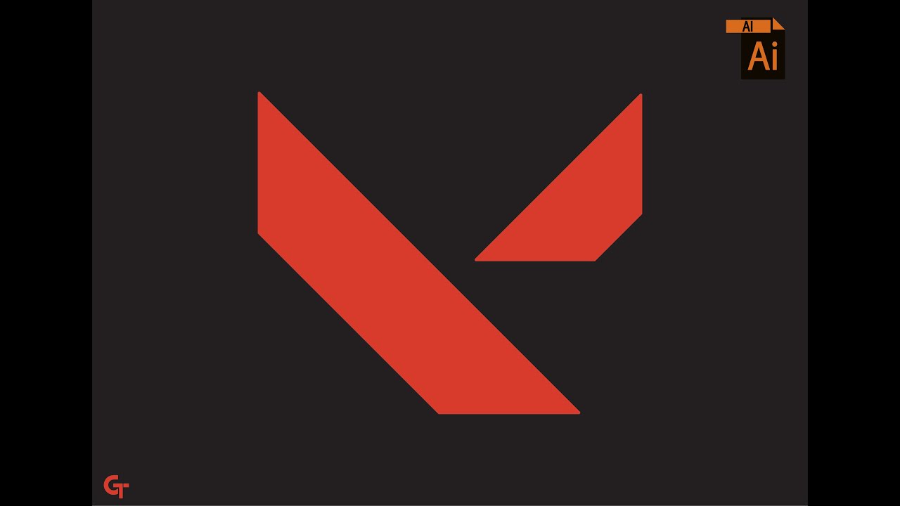 Making the Valorant logo(TM) in Illustrator