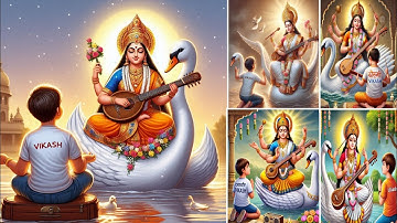 Saraswati Maa 3D Ai image creator / saraswati pooja photo editing / Saraswati Puja Ai Photo Editing