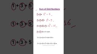 Sum of Odd Numbers Trick | Easy Pattern in Math #mathtricks #mentalmath #codematrixvishal