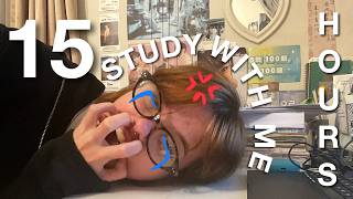 study with me live: 15 hours (real sounds, no music, 50/10 pomodoro technique) 🌷