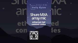 Shure MXA Ceiling Array Microphone - Ethernet Control Codes   #arctics8bit