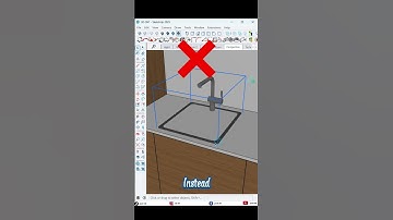 Fast & Easy Way to Position Sinks in Kitchen Cabinets✨#sketchup #kitchen #3dsn