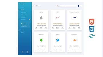 Tenders App |  UI Design to HTML, CSS Using Tailwind CSS | Gradient | Brightness Filter