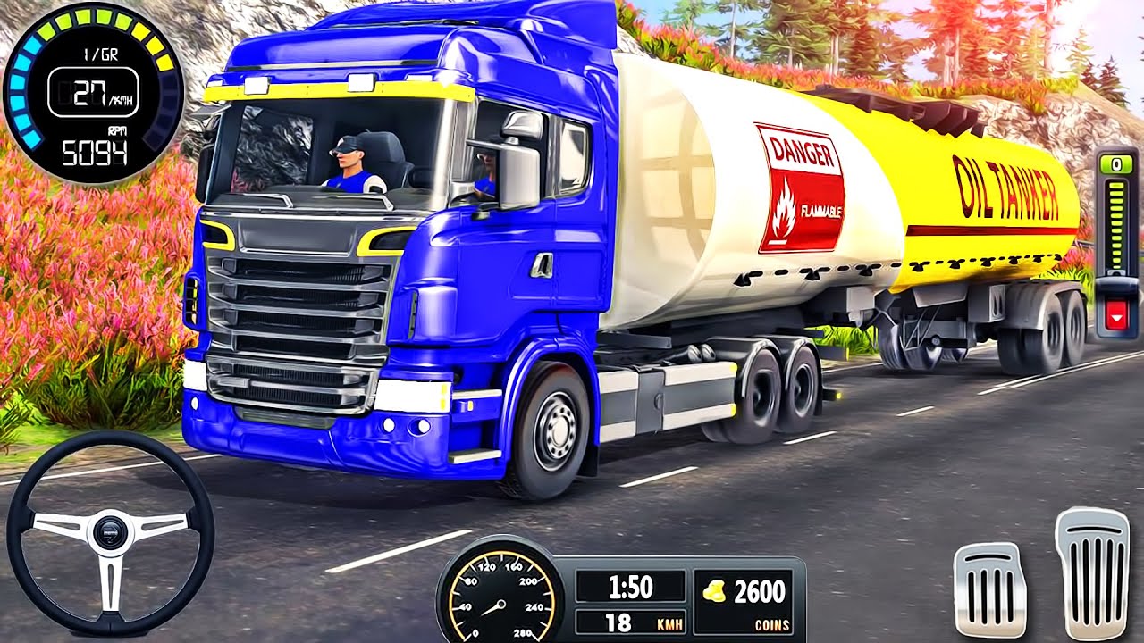 Oil Truck Parking Driving Simulator - Cargo Transporter Tanker Offroad Driver - Android GamePlay