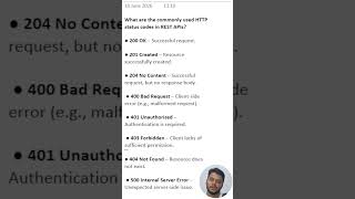 Interview questions | Rest API best Practice | status code