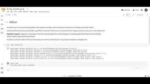 Master Automated Machine Learning with H2O.ai || Streamline Model Training and Deployment|| #python