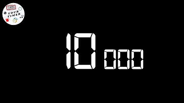 10 Second White Digital Countdown Timer with Black Background! - Your Timer!