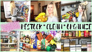 2021 PANTRY + FRIDGE RESTOCK*CLEAN*ORGANIZE || GROCERY HAUL || CLEANING MOTIVATION