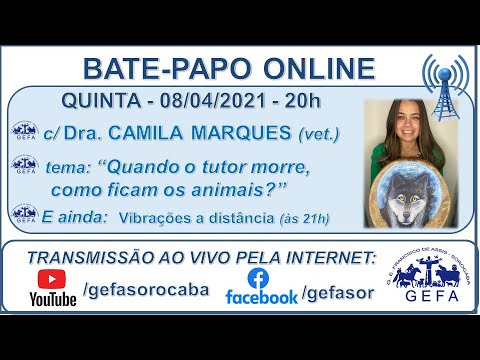 Assista: Bate-papo online - c/ CAMILA MARQUES (08/04/2021)