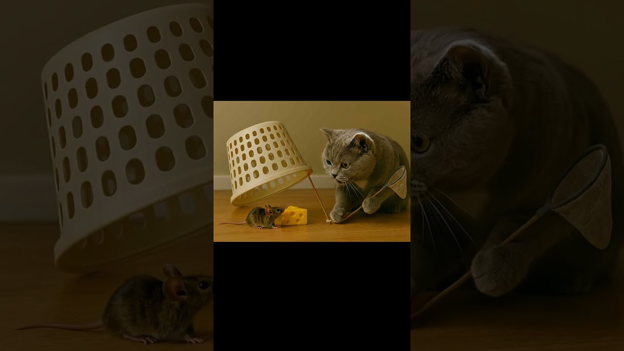 He fell for the laundry trap! 😼🧺🧀 