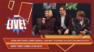 Jodie Whittaker, Chris Chibnall and Matt Strevens talk all things Doctor Who live at NYCC18!