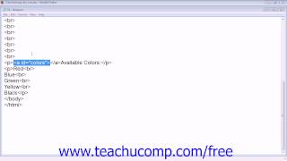HTML5 and CSS3 Tutorial Linking to an Area on the Same Page (Bookmarks) Training Lesson 7.6