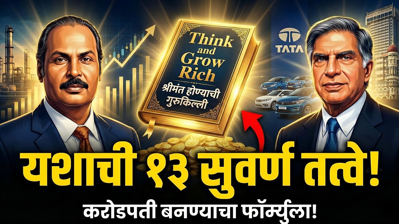यशाची १३ सुवर्ण तत्वे | आयुष्य बदलणारे पुस्तक!🔥 |संपूर्ण पुस्तक सारांश (भाग १) Millionaire Mindset |
