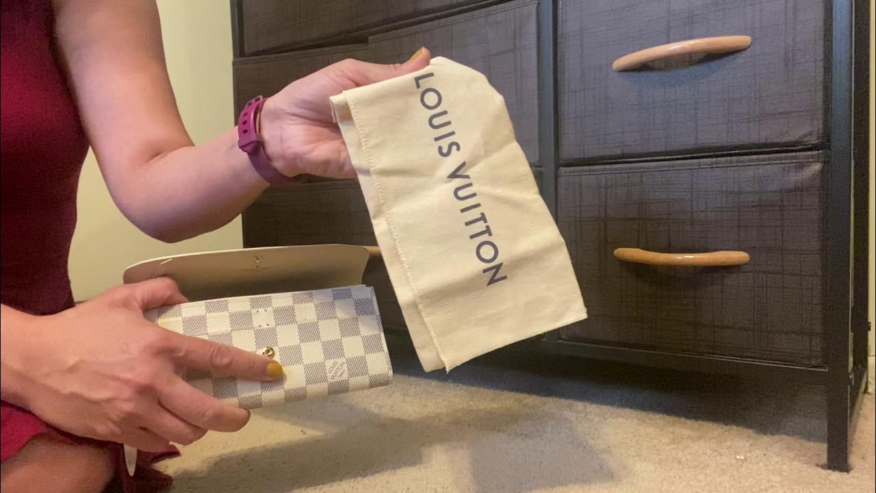 Louis Vuitton Emilie Wallet Azur unboxing 