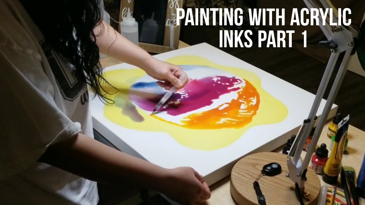 Painting with Acrylic Inks Part 1 - YouTube