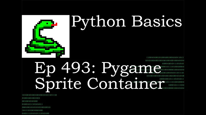 Python Basics Pygame Sprite Group Container