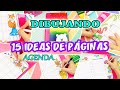 15 Ideas DIBUJANDO 🖍  Páginas para tu BULLET JOURNA o AGENDA | Manualidades aPasos