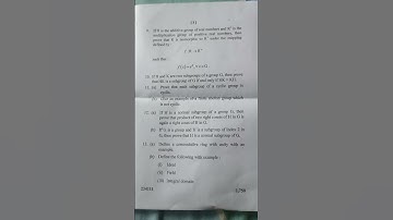 HNBGU B.A/BSc 4th semester Mathematics (Algebra) question paper(2022-2023)