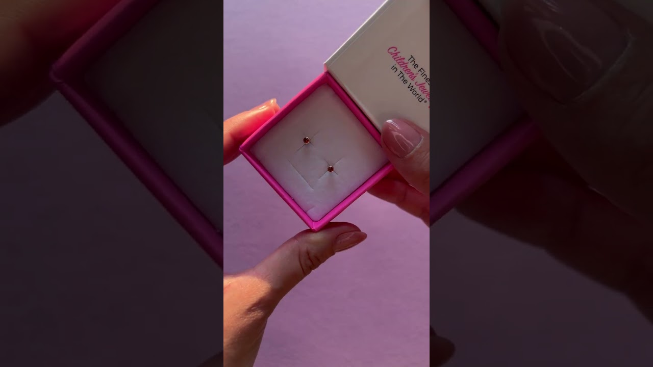 💛  14K Gold Birthstone Earrings for Kids | Safe & Stylish with Screw Backs!