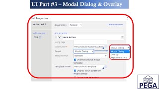 PEGA #Section Part #3 - Modal Dialog and Overlay (Hands-On)