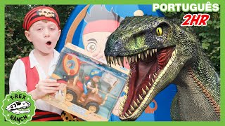 Ovo Gigante Surpresa! | 2 HORA de Parque do TREX | Vídeos de Dinossauros para Crianças